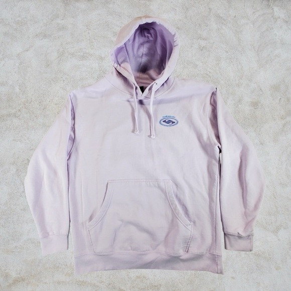 Quiksilver Other - Quiksilver Hoodie Mens Large Light Purple Y2K Double Sided Surf Grunge Pullover